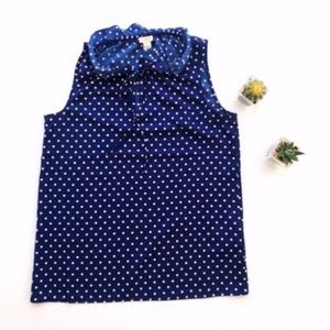 81% off J.Crew Polka Dot spring Sleeveless Blouse